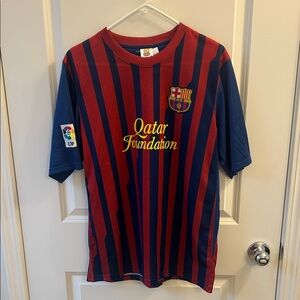 Messi Barcelona Jersey - Qatar Foundation in front.  Size XL.
